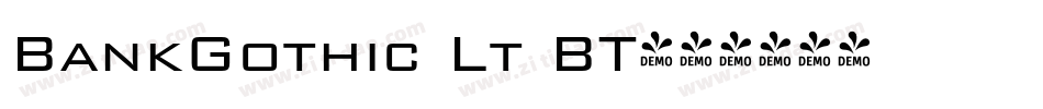 BankGothic Lt BT字体转换